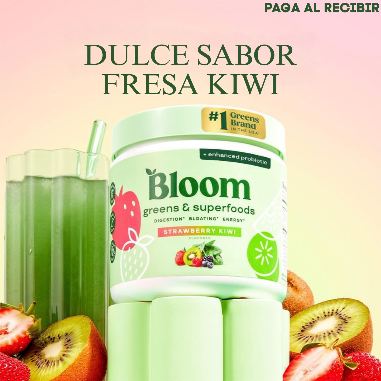 Bloom Greens & Superfoods: Despídete de la hinchazón desde adentro.